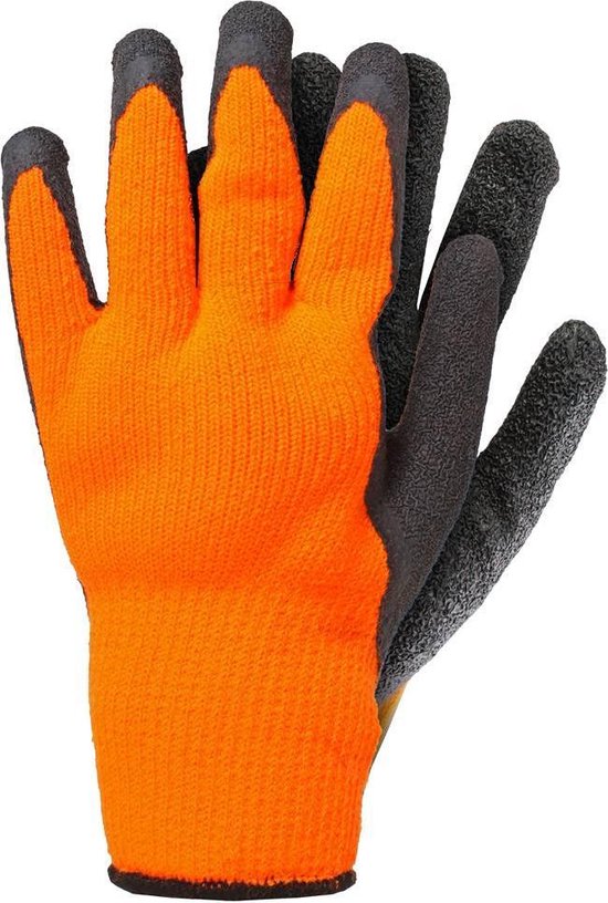Werkhandschoenen FM thermo oranje/zwart mt 9