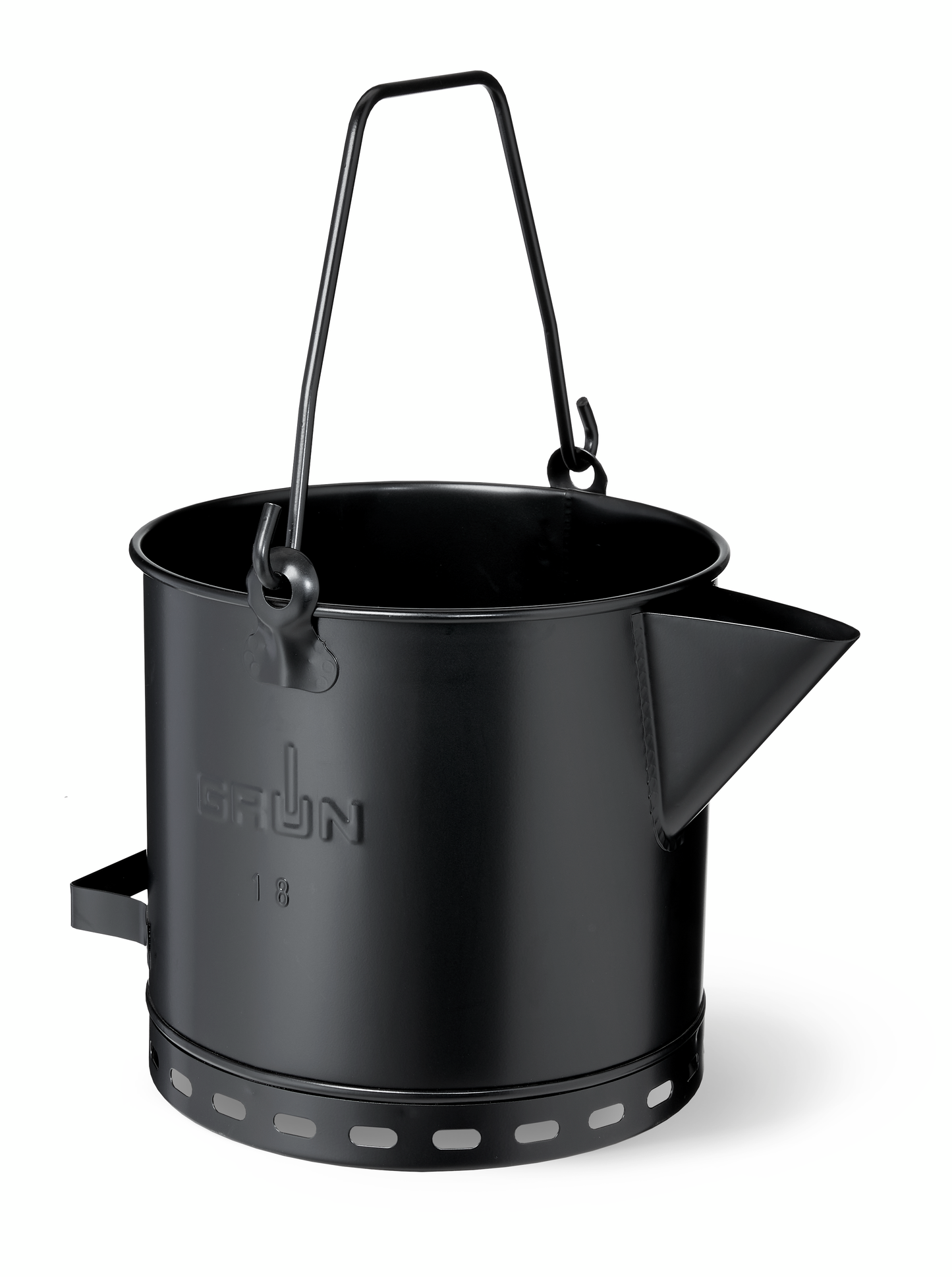 Grün bitumenemmer met tuit