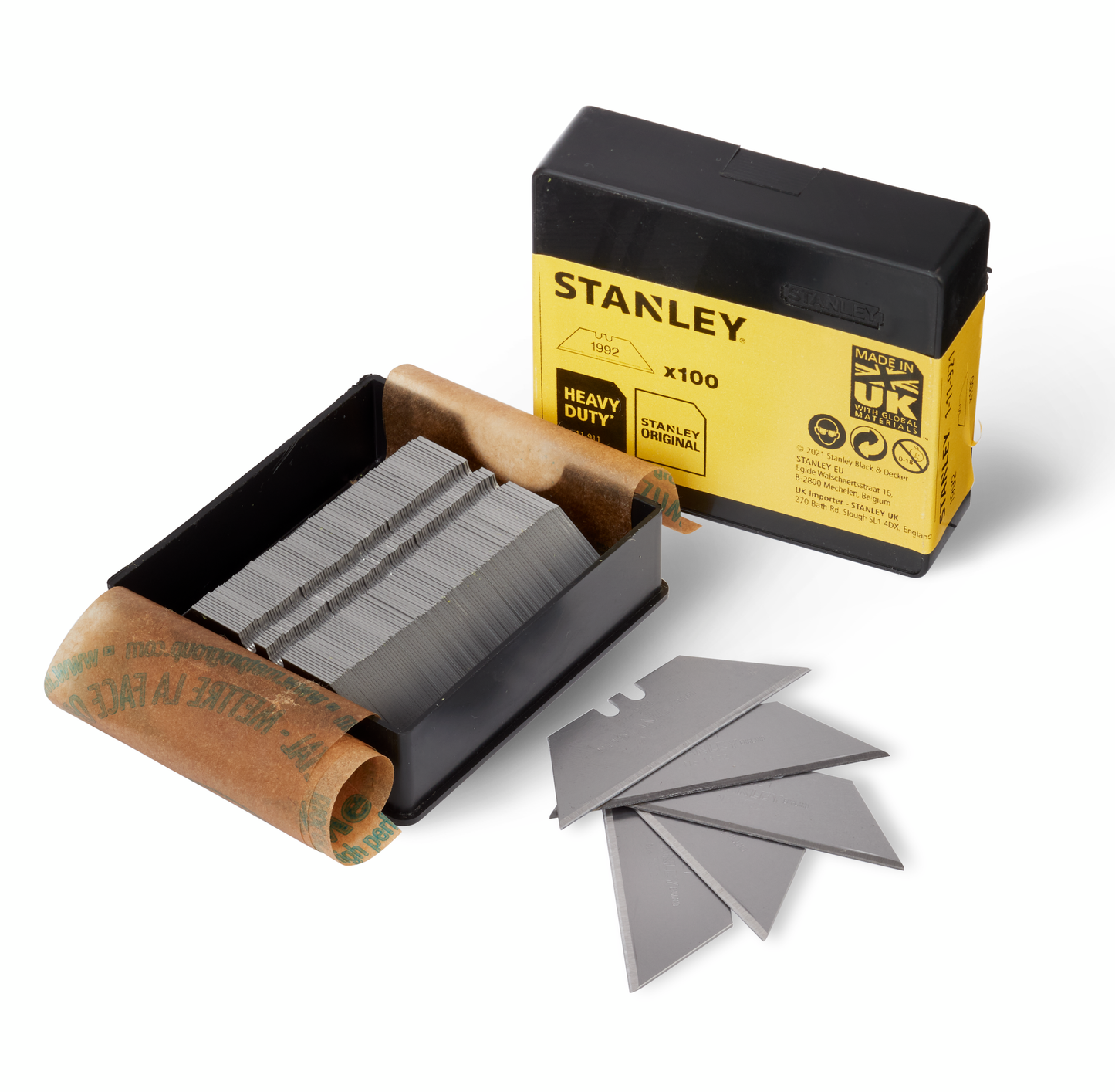 Stanley recht mesje 100 stuks